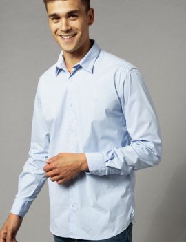 Chemise Popeline Serge Blanco CHL2710 Bleu ciel