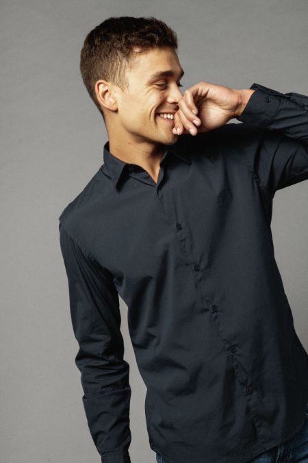 Chemise Popeline Serge Blanco CHL2710 Marine