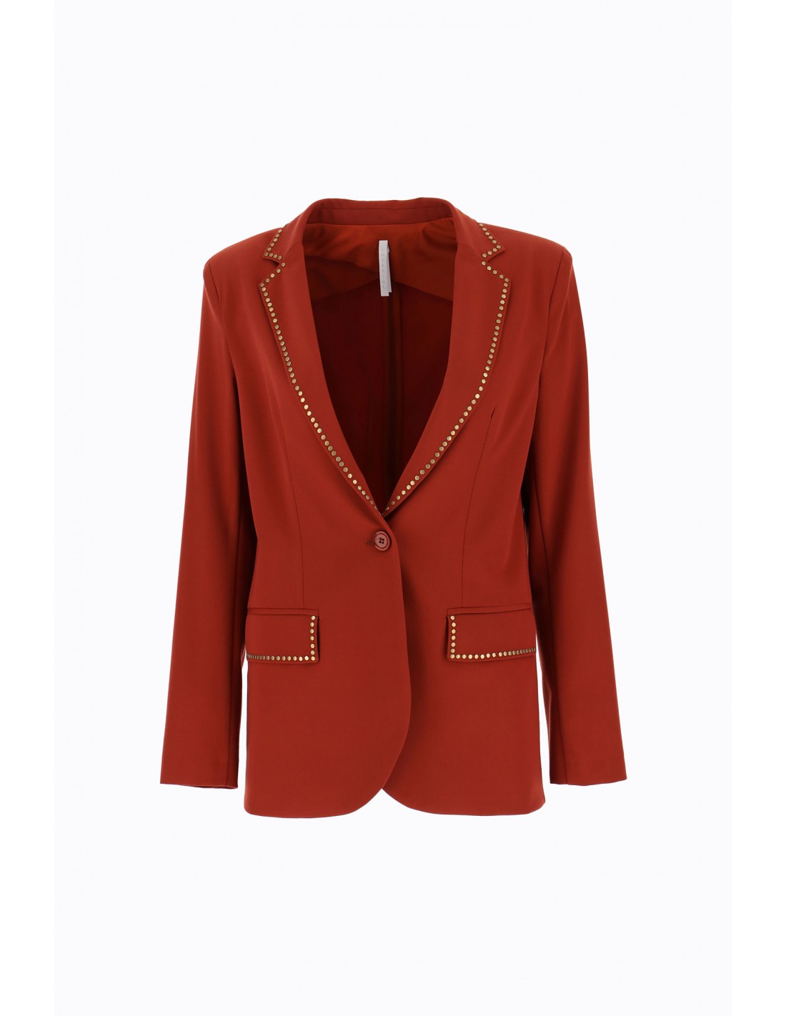 Veste Femme, Coupe Slim, Col Arrondi, Sans Revers