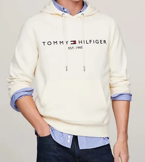 Sweat logo Tommy Hilfiger marine en coton bio